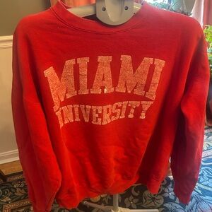 Red Crew Neck Sweatshirt